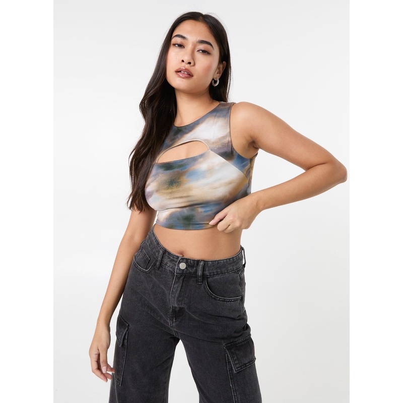 Printed Galaxy Letterbox Top-S & M & L-MULTI