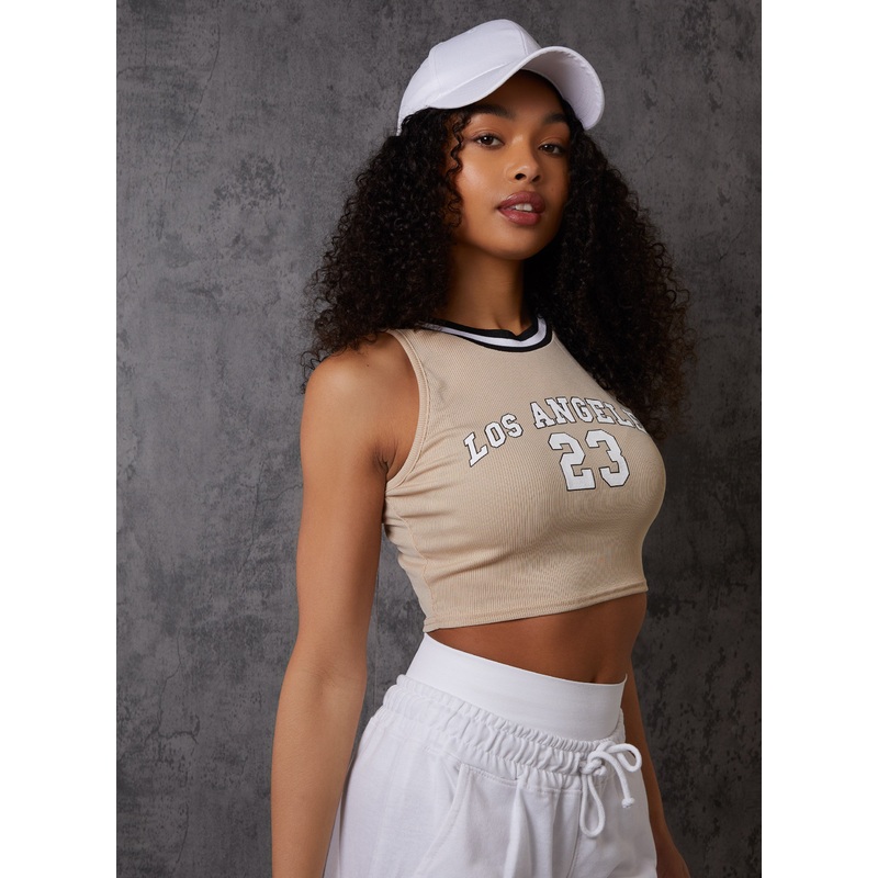 Sports Stripe Varsity Super Crop