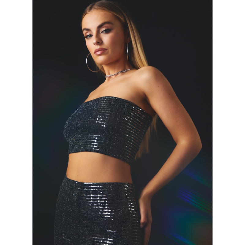 Sparkle Bandeau-S & M & L-Black
