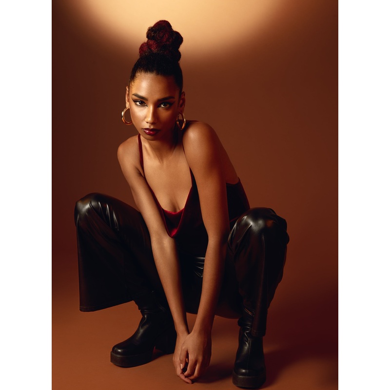 Flare Leather Look Trousers-6 & 8 & 10 & 12 & 14-Black