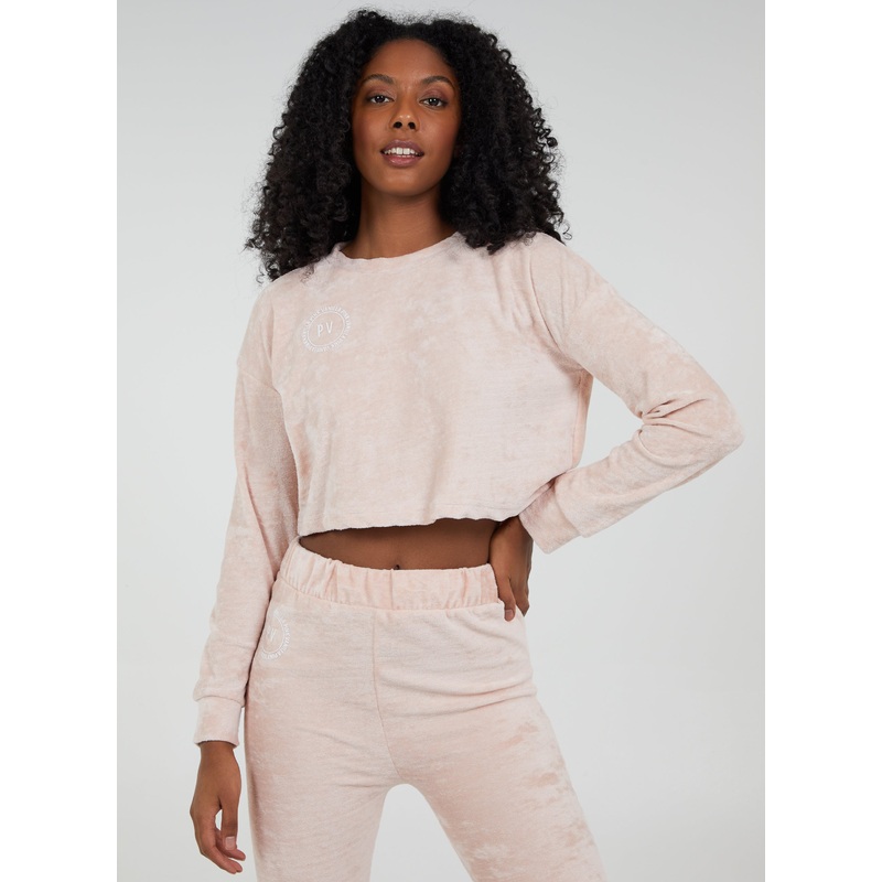 Pink Vanilla Long Sleeve Cropped Jumper