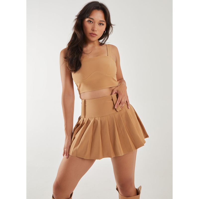 Tailored Bralette-S & M & L-CAMEL