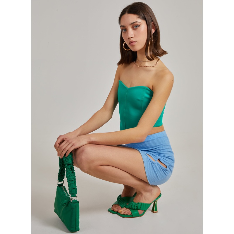 Seam Detail Corset Top-6 & 8 & 10 & 12 & 14-GREEN