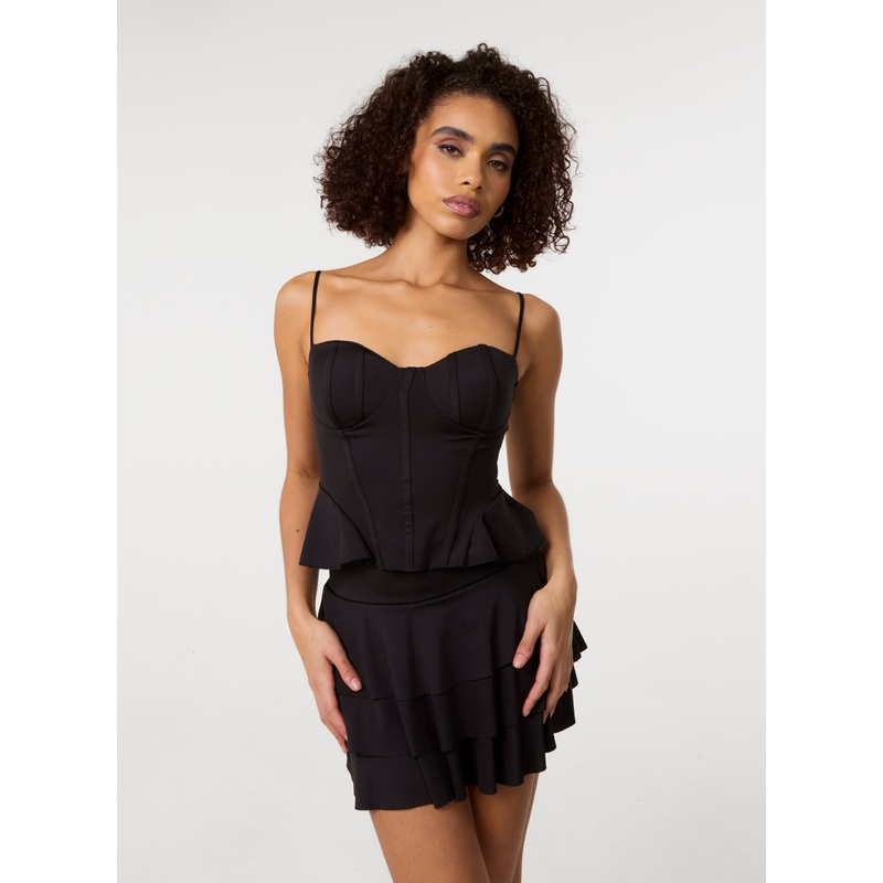 Bustier Bra Top-ONE-BLACK