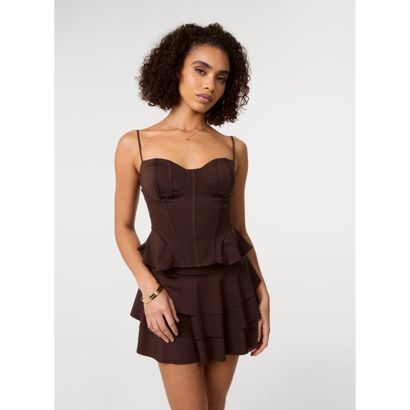 Bustier Bra Top-ONE-CHOCOLATE