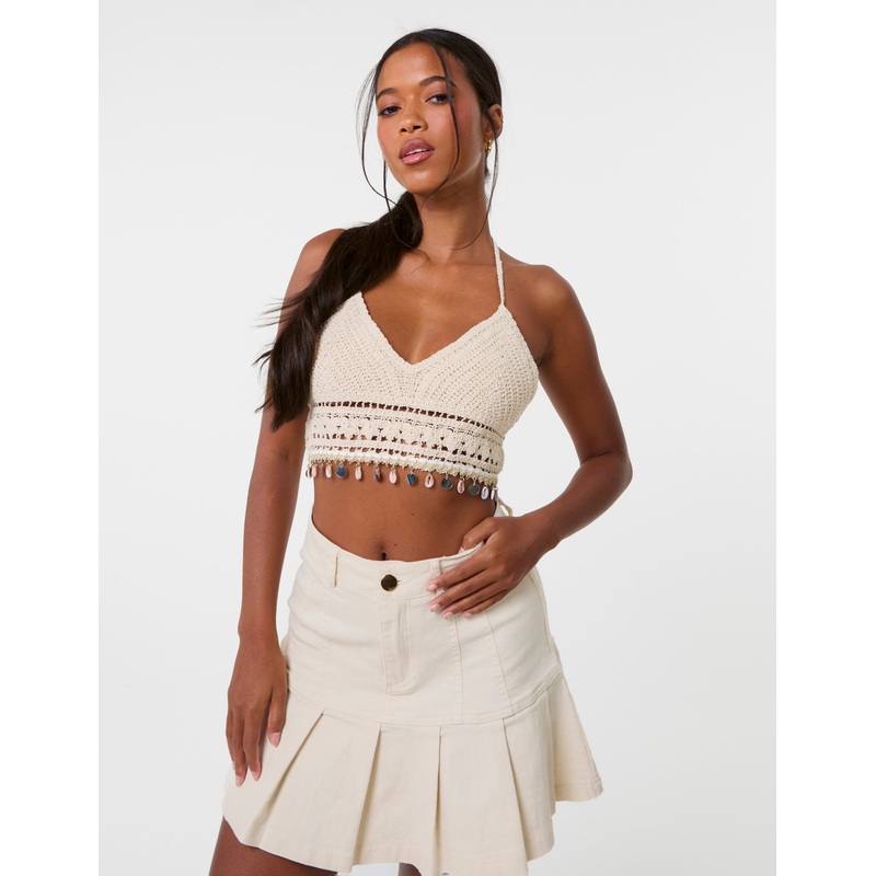 Crochet Bralette With Shell Detail