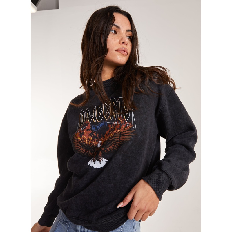 Oversized No Liberty Graphic Sweater