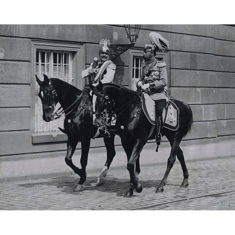 Wilhelm II, Emperor of Germany and King of Prussia; King George V Greetings Card