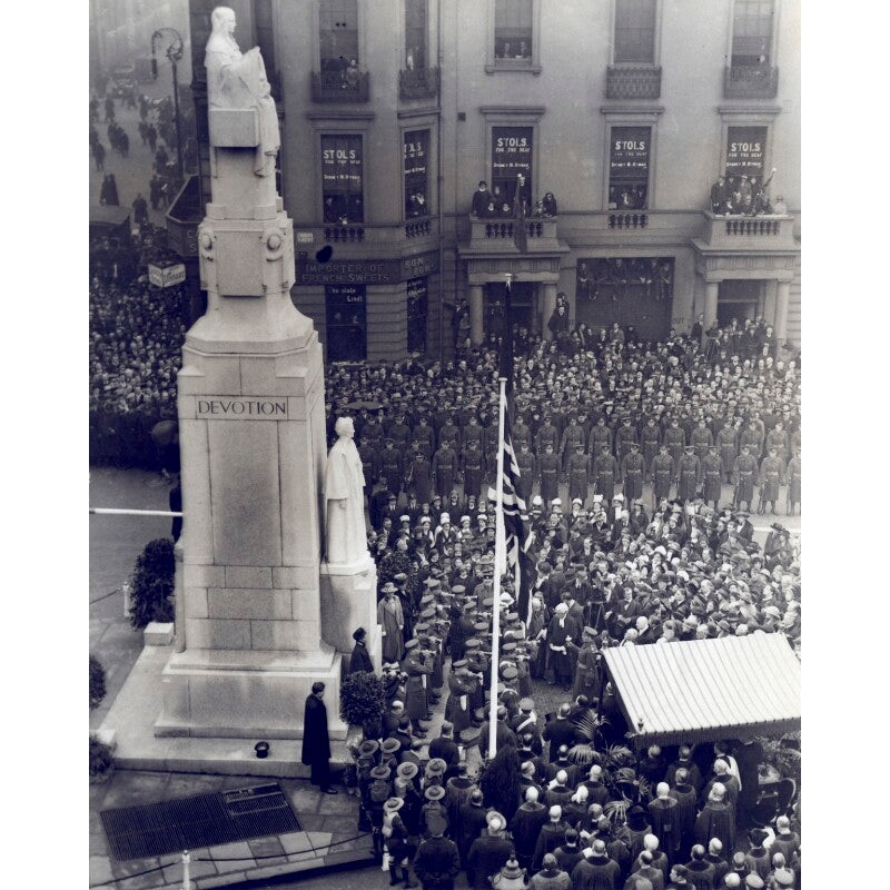 The unveiling of George Frampton’s statue of Edith Cavell Greetings Card