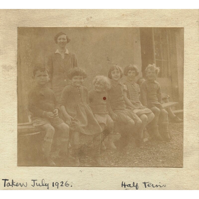 ‘Marjorie’s school at Charleston’ (group including Marjorie Strachey; Angelica Garnett) Greetings Card