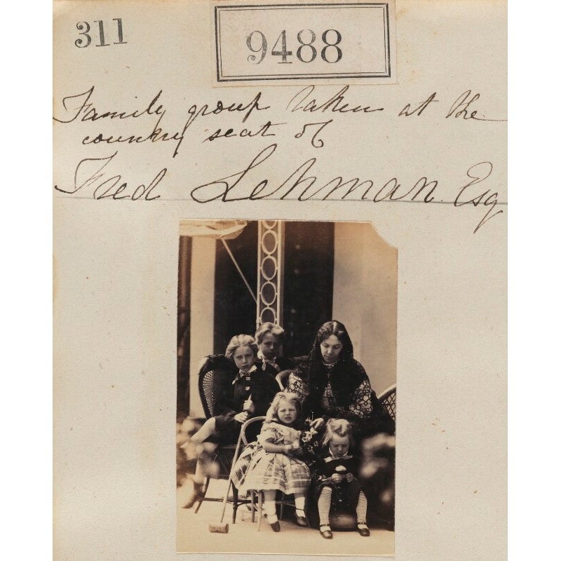 ‘Family group taken at the country seat of Fred Lehman Esq’ Greetings Card