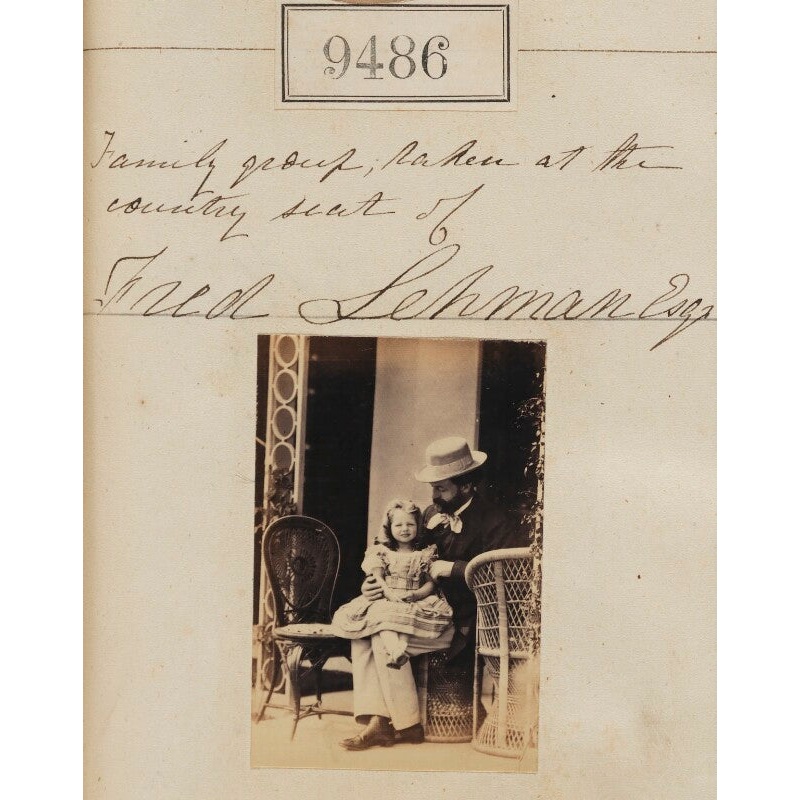 ‘Family group taken at the country seat of Fred Lehman Esqr’ Greetings Card