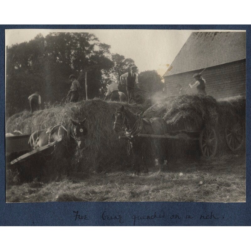 ‘Fire being quenched on a rick’ Greetings Card