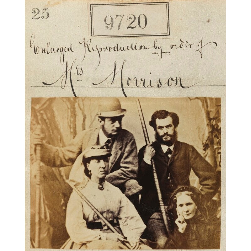 ‘Enlarged reproduction by order of Mrs Morrison’ (Mrs Frank Morrison and three unknown sitters) Greetings Card