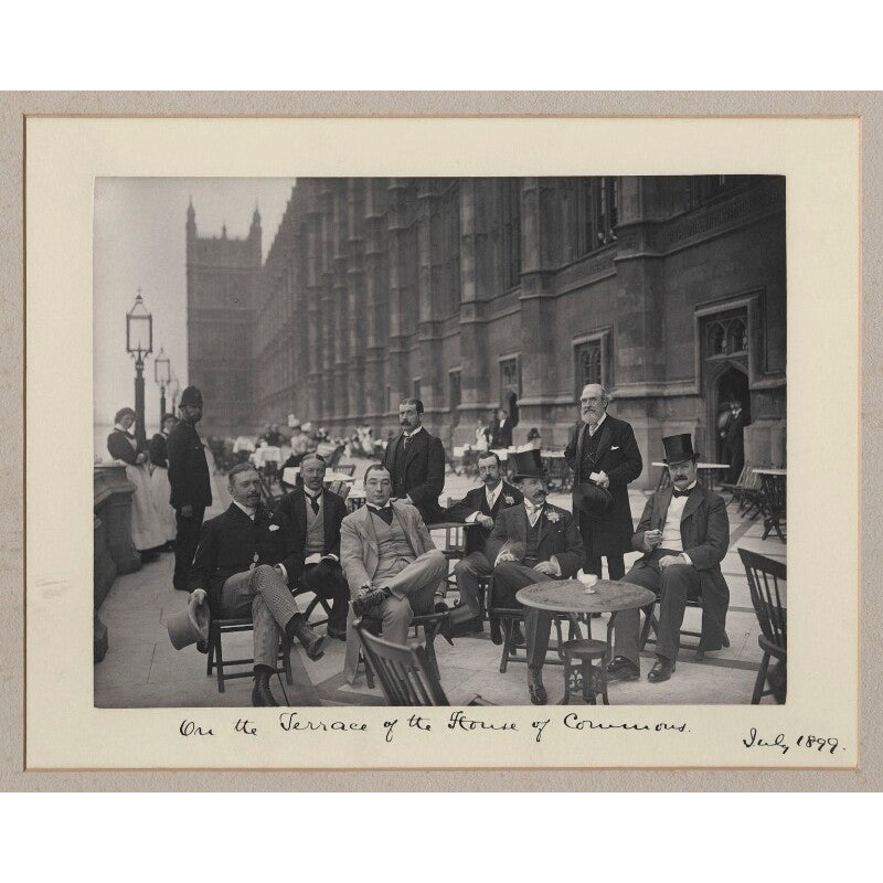 ‘On the Terrace of the House of Commons’ (including Sir James Fortescue-Flannery, 1st Bt and Sir Ernest Francis Swan Flower) Greetings Card