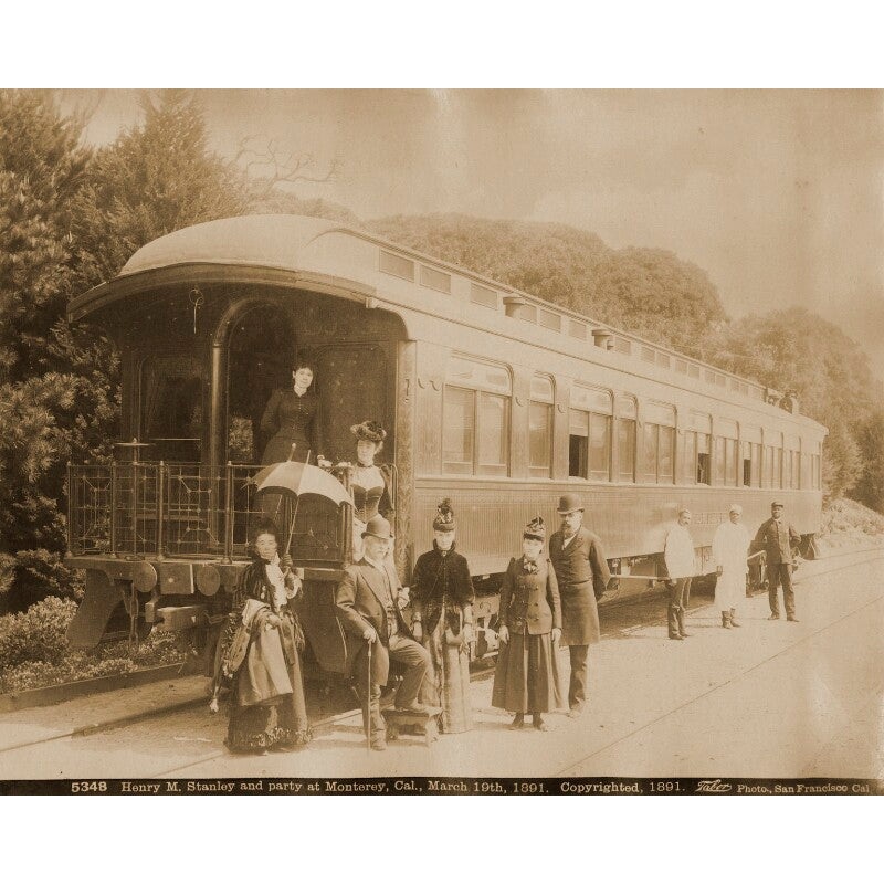‘Henry M. Stanley and party at Monterey’ Greetings Card