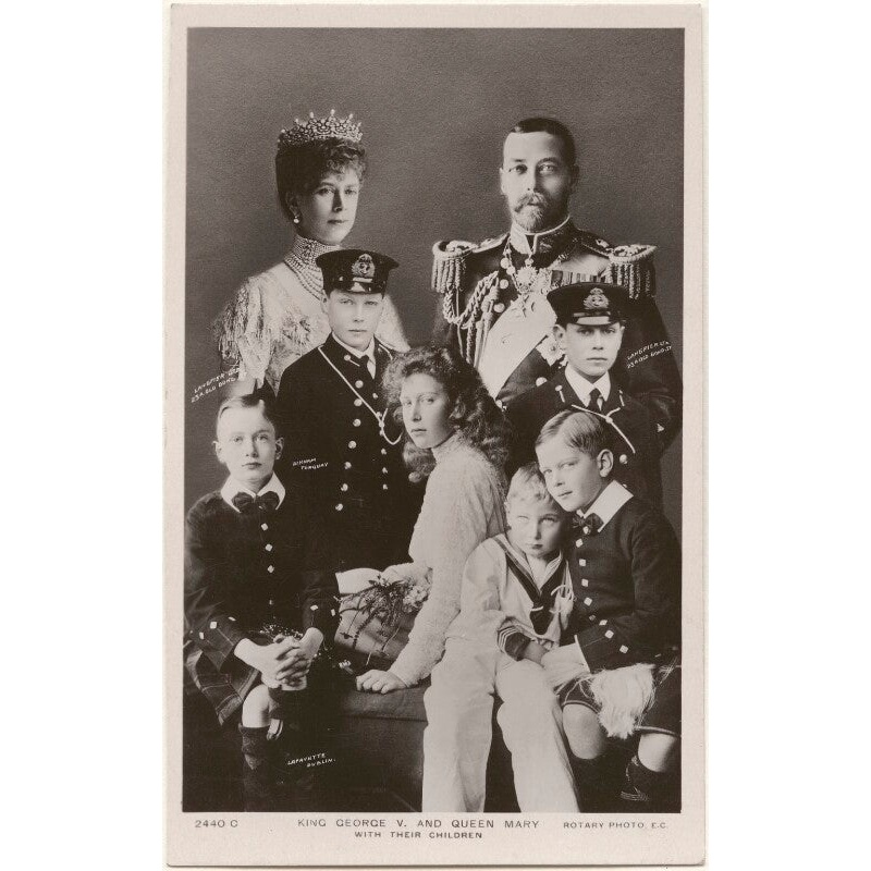 ‘King George V and Queen Mary with their children’ Greetings Card
