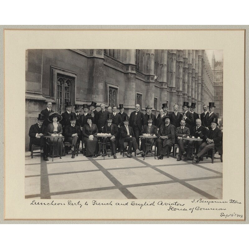 ‘Luncheon party to French and English Aviators’ Greetings Card