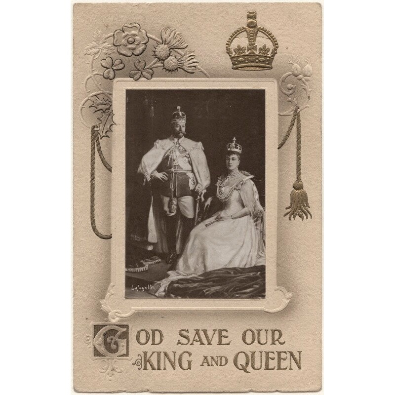 ‘God Save Our King and Queen’ (King George V; Queen Mary) Greetings Card