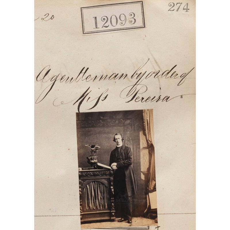 ‘A gentleman by order of Miss Pereira’ (Unknown man) Greetings Card