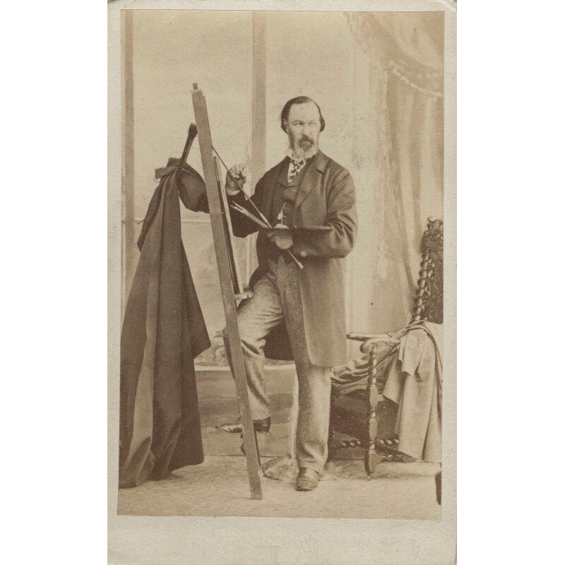 Alfred Elmore Portrait Print-Unframed & Black Frame & Grey Frame & Oak Frame & White Frame-Extra small (glossy paper only) & Small & Medium & Large & Extra large (unframed, glossy paper only)-Glossy photo paper & Matt art paper & Canvas (medium only)