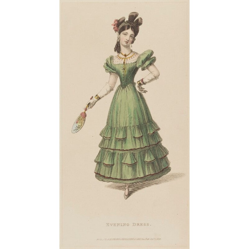 ‘Evening Dress’, October 1828 Greetings Card