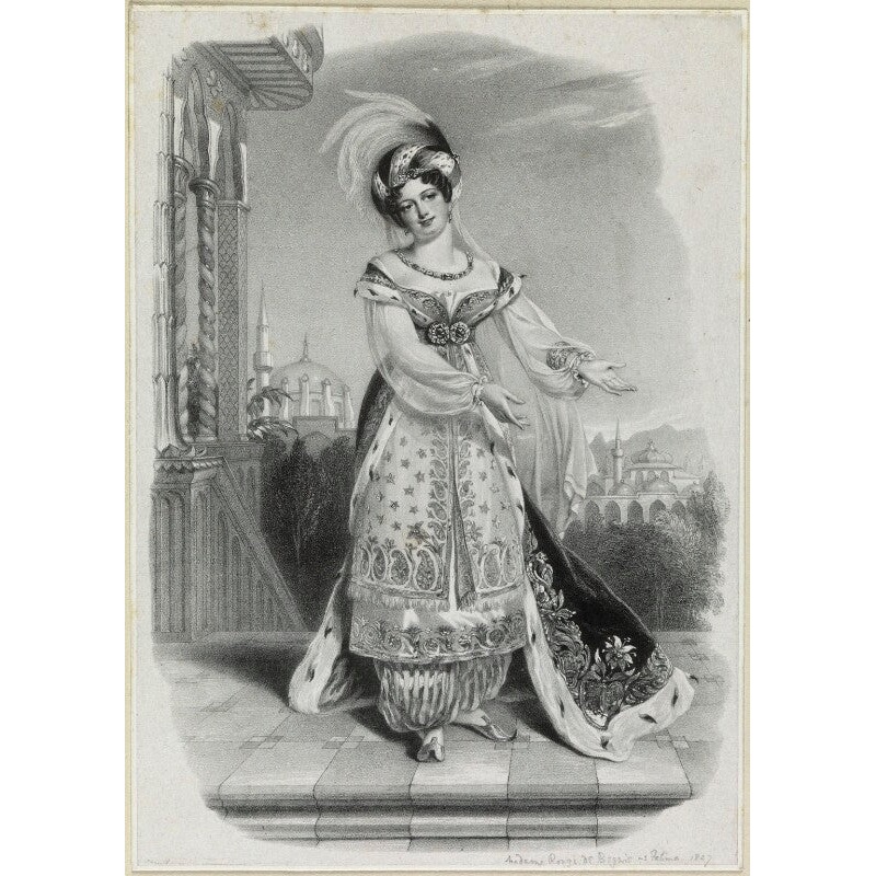 ‘Madame Ronzi de Begnis as Fatima’ Greetings Card