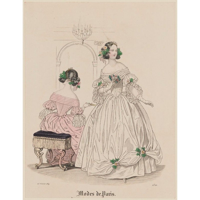 ‘Modes de Paris’, 25 February 1839 Greetings Card