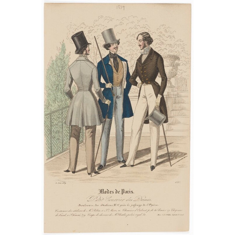 ‘Modes de Paris’, 30 June 1839 Greetings Card