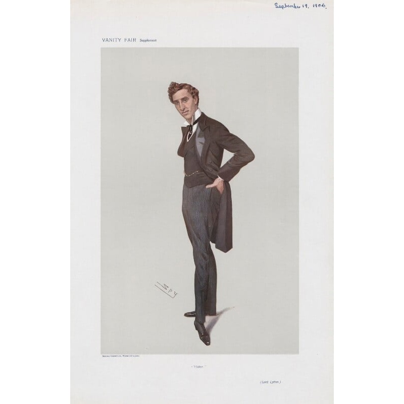 Victor Alexander George Robert Bulwer-Lytton, 2nd Earl of Lytton (‘Men of the Day. No. 1032. Victor.’) Portrait Print