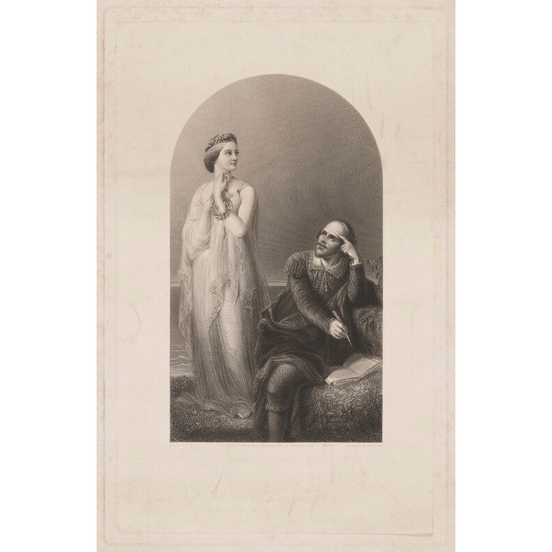 William Shakespeare and Muse Greetings Card