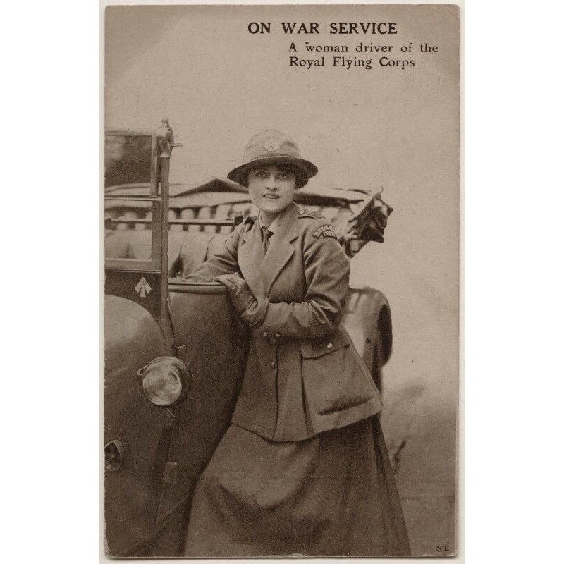 ‘A woman driver of the Royal Flying Corps’ (An unknown woman) Portrait Print