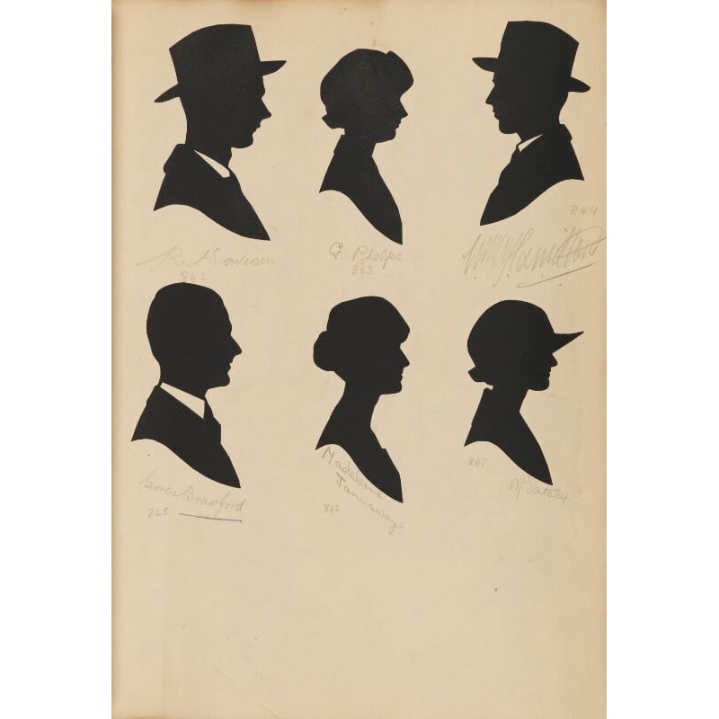 An unknown man; G. Phelps; an unknown man; Madeleine Jannaway; George Bradford; M. Bately Portrait Print