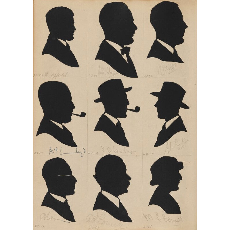 Tourists on the West Pier, Brighton (E. Afford; W.E. Rhys?; N. Evans; A.P. Lily?; L.G. Watson?; G.W. Carter?; S. Rowe; A.R. Cornell; M.C. Cornell) Portrait Print