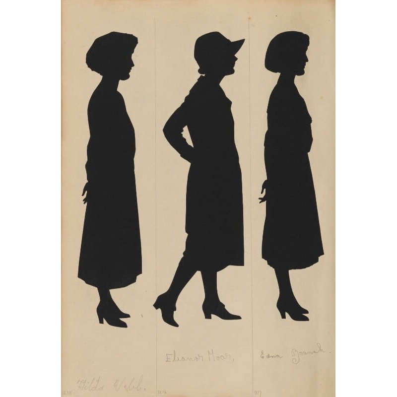 Tourists on the West Pier, Brighton (Hilda Webb; Eleanor Moar; Edna Branch) Portrait Print