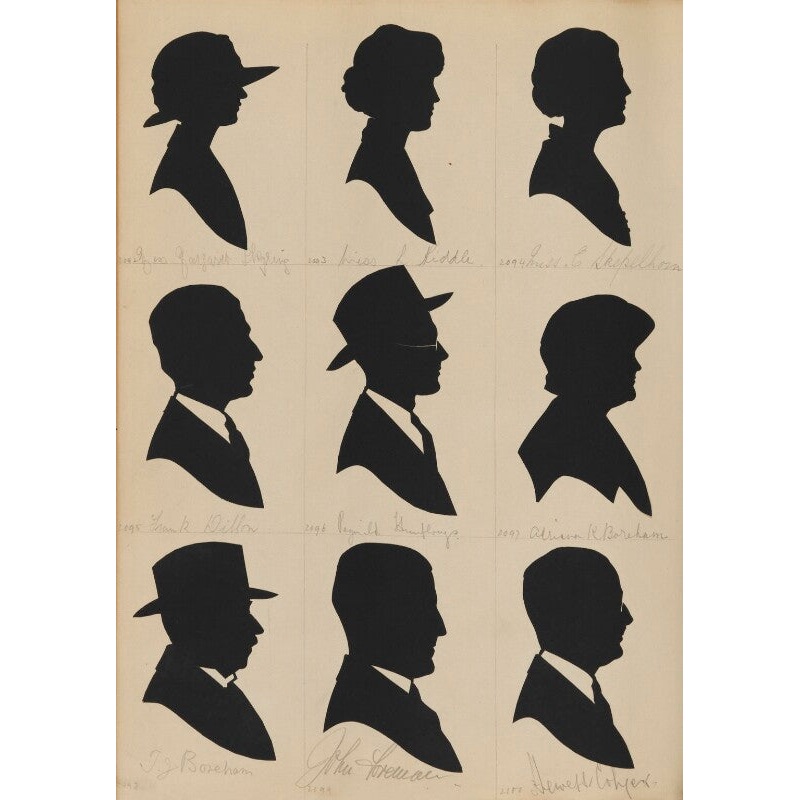 Tourists on the West Pier, Brighton (includes Margaret Shyring?; Miss L. Riddle; Miss E. Skepelhorn; Frank Dillon) Portrait Print