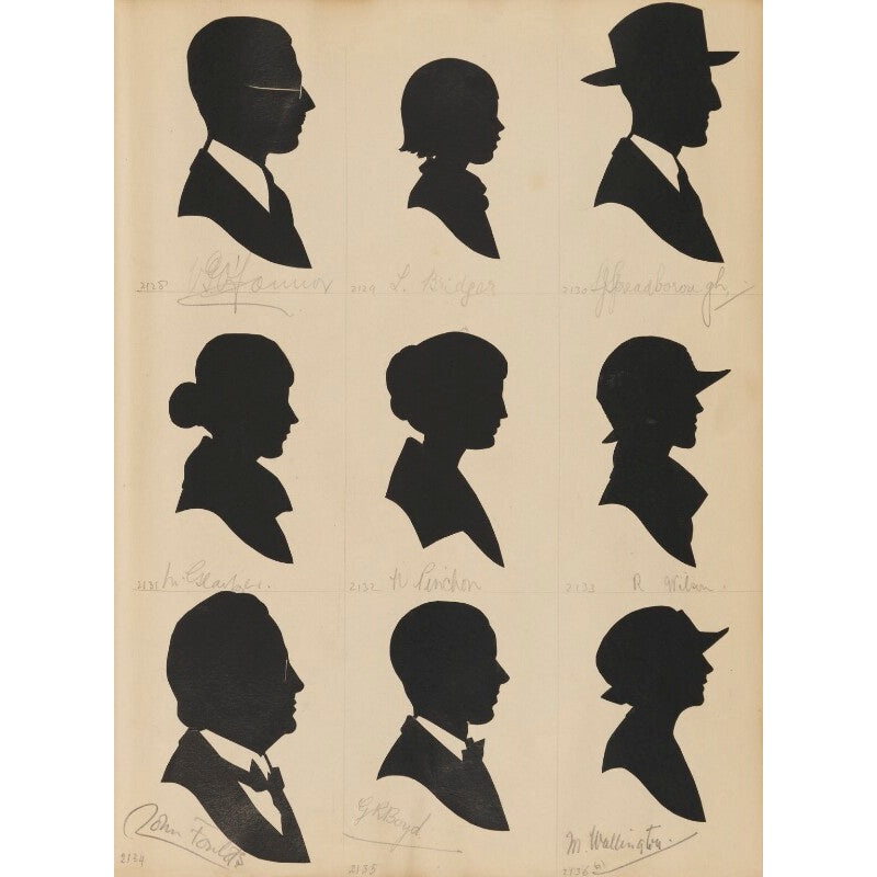 Tourists on the West Pier, Brighton (includes V.?. O’Connor; L. Bridgar; S.J. Spreadborough; M?. Glazer) Portrait Print