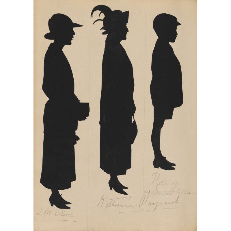 Tourists on the West Pier, Brighton (L.M. Oliver; Katherine Nangraves?; Harry Sampson) Portrait Print