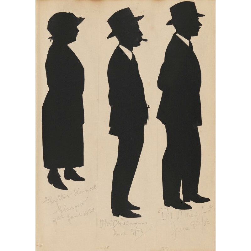 Tourists on the West Pier, Brighton (Phyllis Kinnoch; Mr. Challans?; E.N. Miles J.F?.) Portrait Print