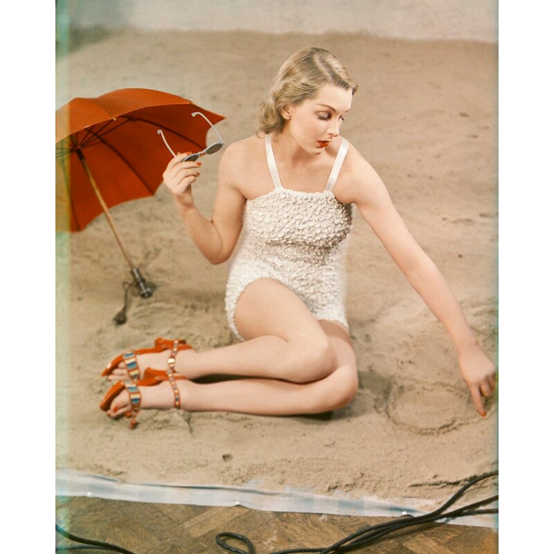 Beach Scene (Molly Dwyer) Portrait Print