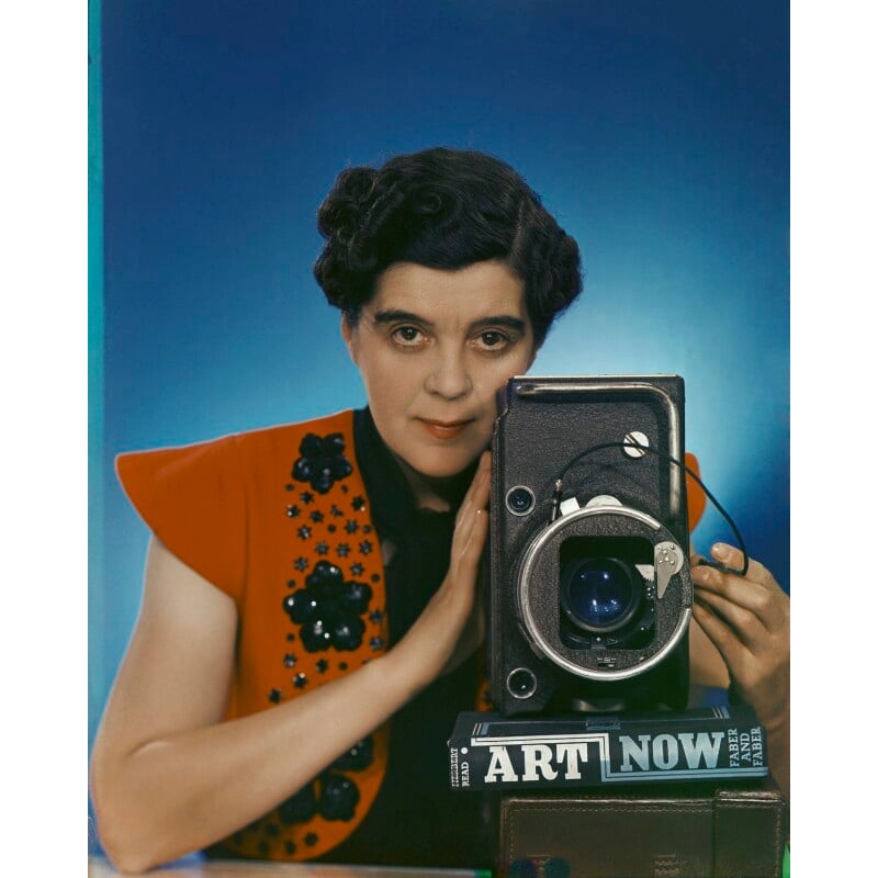 Yevonde with Vivex One-Shot Camera Greetings Card