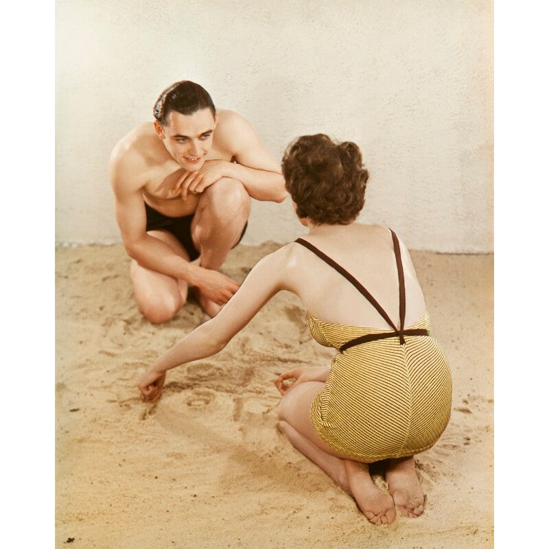 Beach Scene Portrait Print-Unframed & Black Frame & Grey Frame & Oak Frame & White Frame-Extra small (glossy paper only) & Small & Medium & Large & Extra large (unframed, glossy paper only)-Glossy photo paper & Matt art paper & Canvas (medium only)