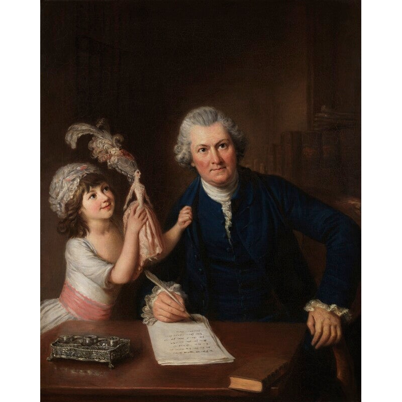 Christopher Anstey and his daughter Mary Ann Portrait Print