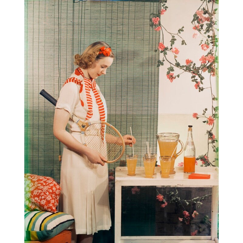 ‘Tennis Girl’ (advertisement for ‘Modern Home’ magazine) Portrait Print