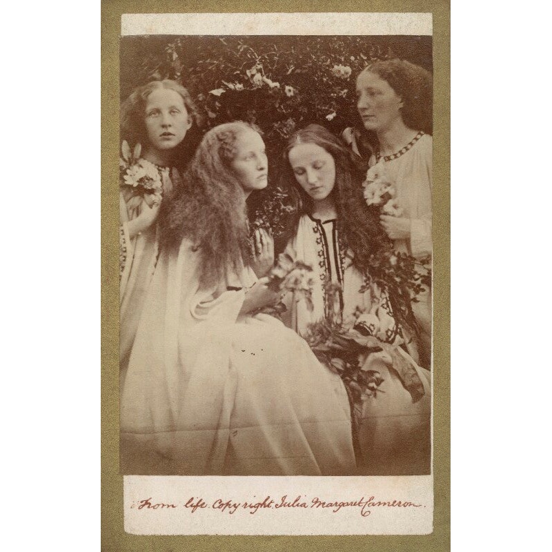 ‘The Rosebud Garden of Girls’ (Eleanor Dora (‘Nelly’) MacCallum (ne Fraser-Tytler); Mary Seton Watts (ne Fraser-Tytler); Christina Catherine Liddell (ne Fraser-Tytler); Etheldred (‘Ethel’) Fraser-Tytler) Portrait Print