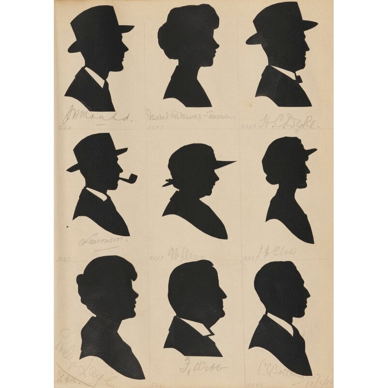 Tourists on the West Pier, Brighton (J.A. Mould; Isabel Harriet Rothwell-Jackson (ne Barrie); H.C. Wyke?; C. Parronson?; N. Dean?; H. Shott?; (Elsie) Evelyn Laye; Z. Webb; C.C. Bottoms) Portrait Print