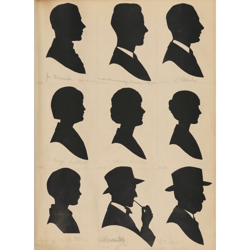 Tourists on the West Pier, Brighton (J.N.T.? Dacombe; James Frederick Marshall Rothwell-Jackson; W.G. Kirby; M. Mary Southall; Ada Waller; an unknown sitter; Guy Gilson; C. Bramley; A.B. Stevens) Portrait Print