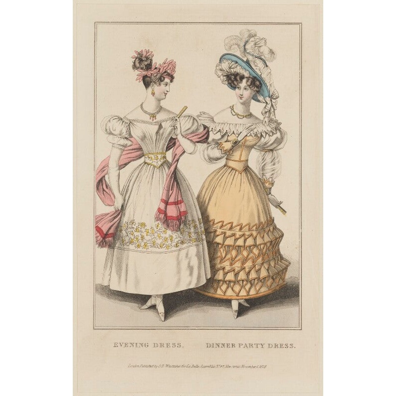 ‘Evening Dress. Dinner Party Dress’, November 1828 Portrait Print