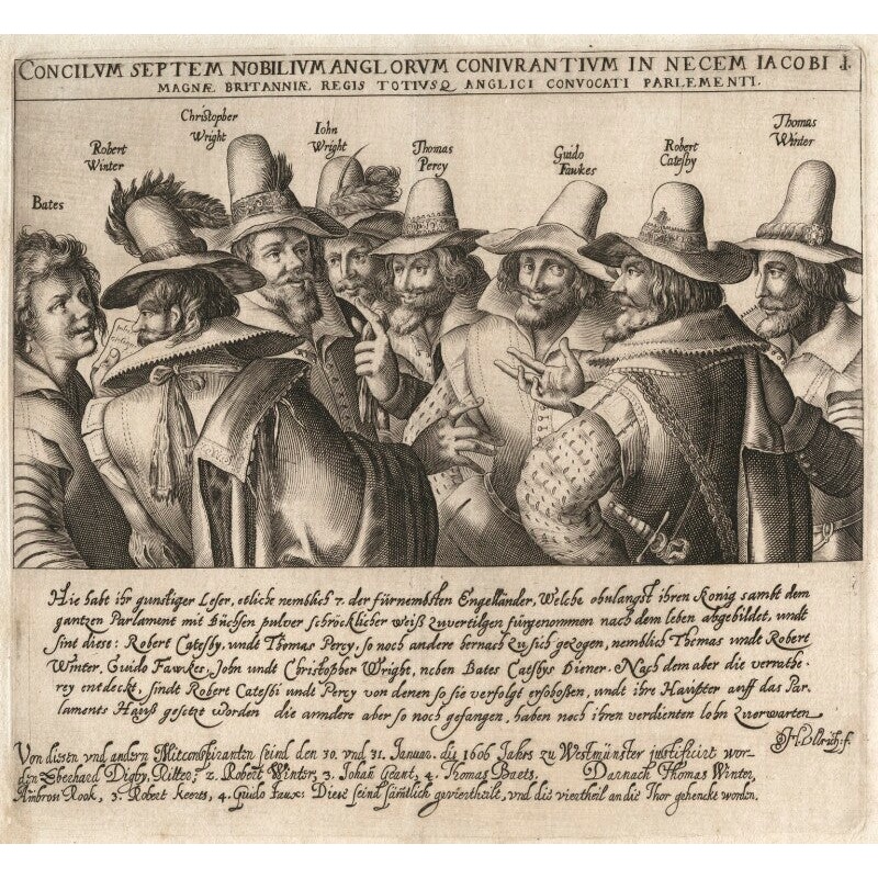 The Gunpowder Plot Conspirators Portrait Print