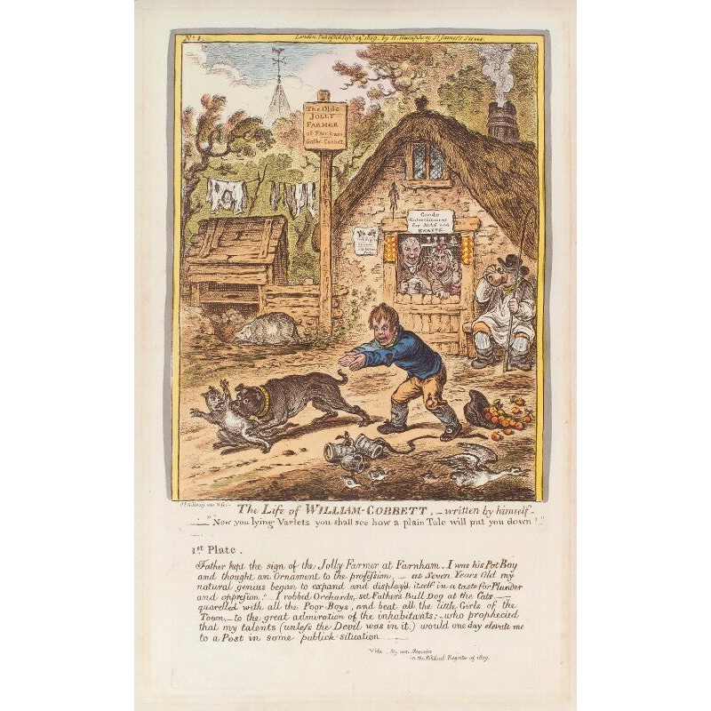 ‘The life of William Cobbett – written by himself. No 1’ (William Cobbett) Portrait Print